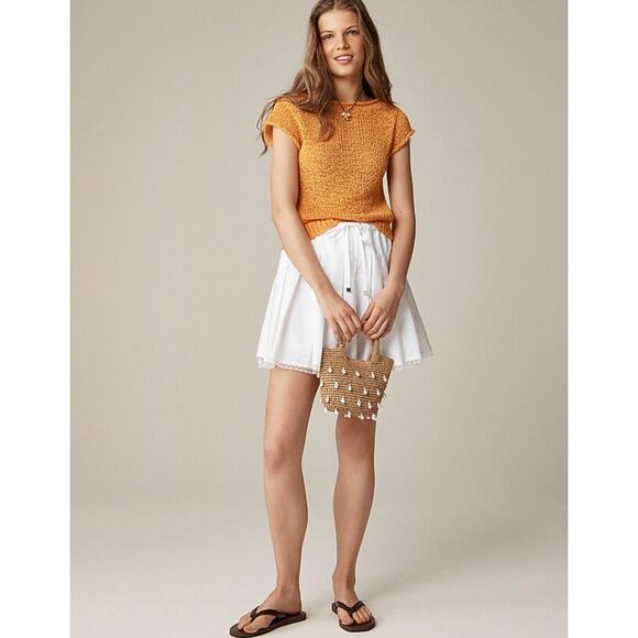 J Crew Montauk Textured Sweater Tee M NWT Black Top BZ511 J.Crew Coastal - Picture 4 of 5